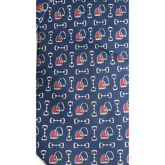 Vintage FENDI Silk Neck Tie - Blue - Made in Italy - Picture 3 of 7